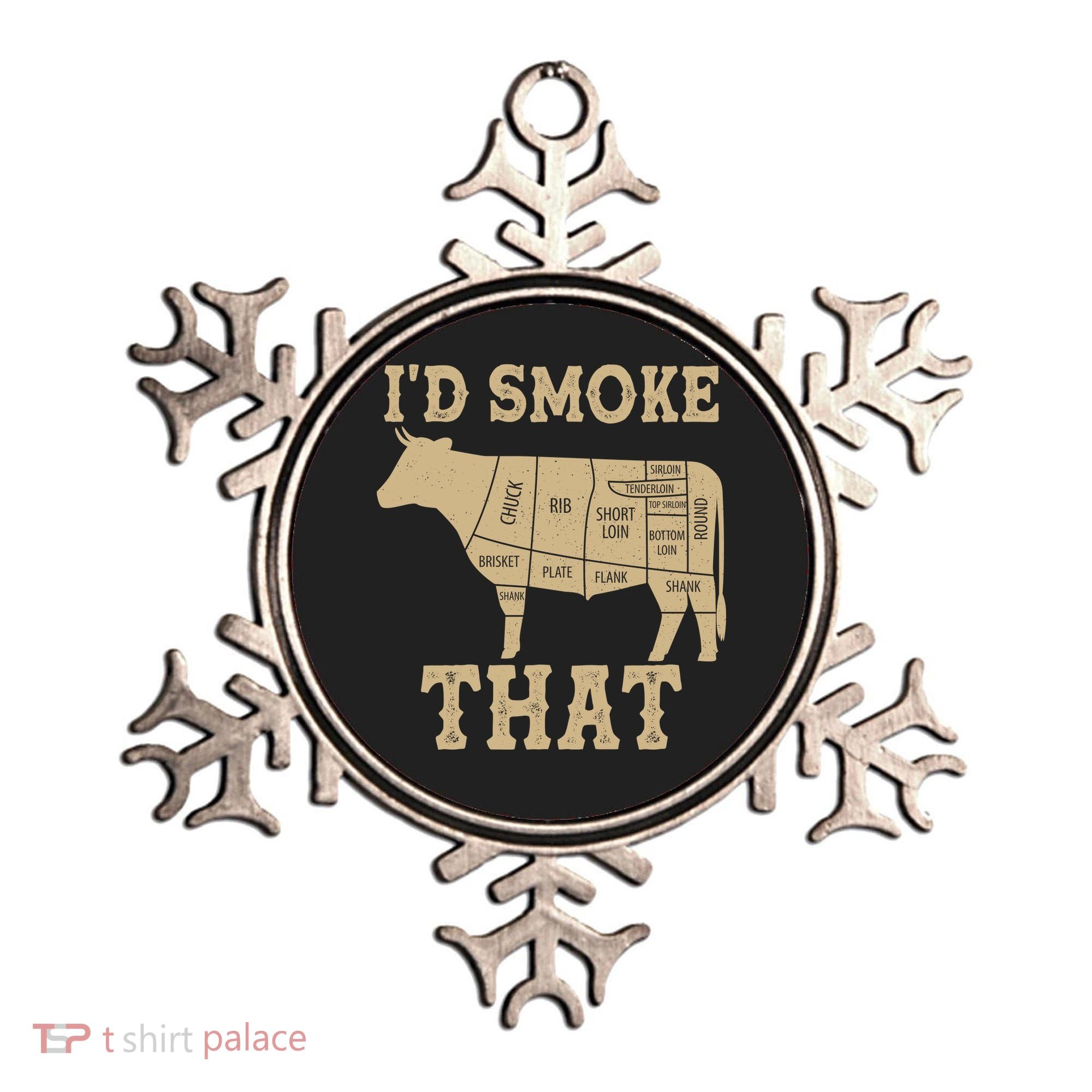 Funny I'd Smoke That Cattle Meat Cuts Ornament