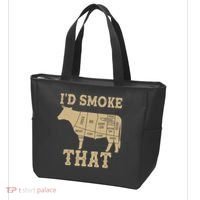 Funny I'd Smoke That Cattle Meat Cuts Tote Bag thumb 3