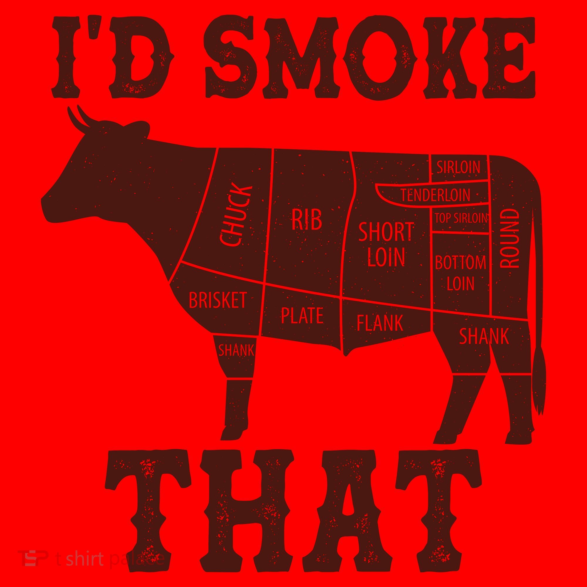Funny I'd Smoke That Cattle Meat Cuts Santa Hat