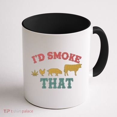 Funny I'd Smoke That Marijuana Leaf Coffee Mug back