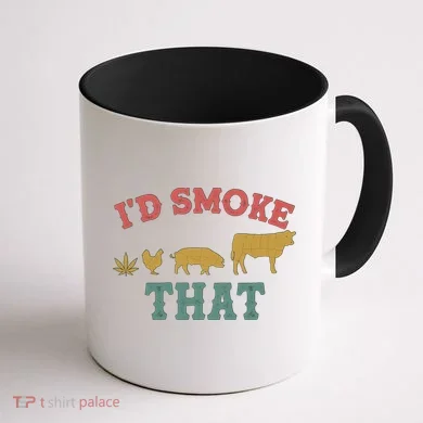 Funny I'd Smoke That Marijuana Leaf Coffee Mug back