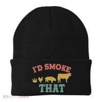 Funny I'd Smoke That Marijuana Leaf Beanie thumb 0