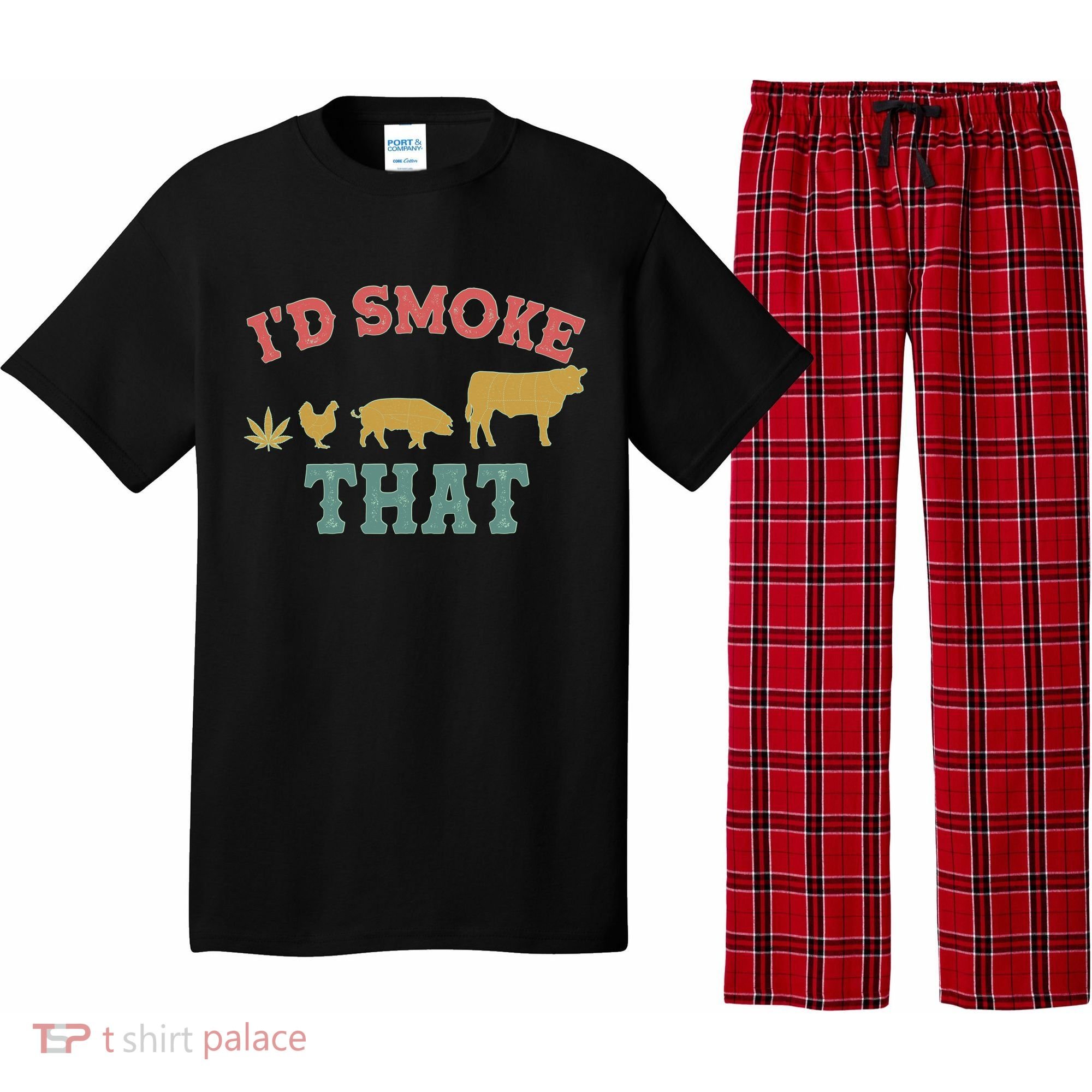 Funny I'd Smoke That Marijuana Leaf Pajama Set