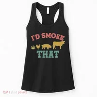 Funny I'd Smoke That Marijuana Leaf Women's Tank Top thumb 0