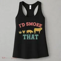 Funny I'd Smoke That Marijuana Leaf Women's Tank Top thumb 3