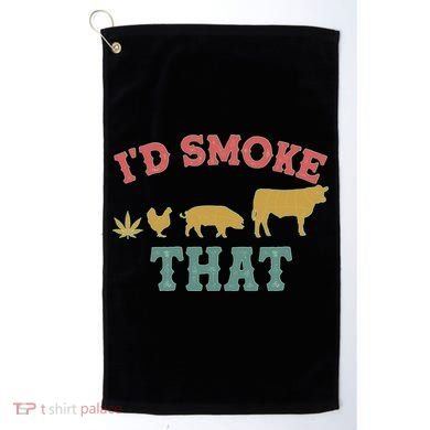 Funny I'd Smoke That Marijuana Leaf Golf Towel