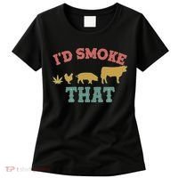 Funny I'd Smoke That Marijuana Leaf Women's T-Shirt thumb 0