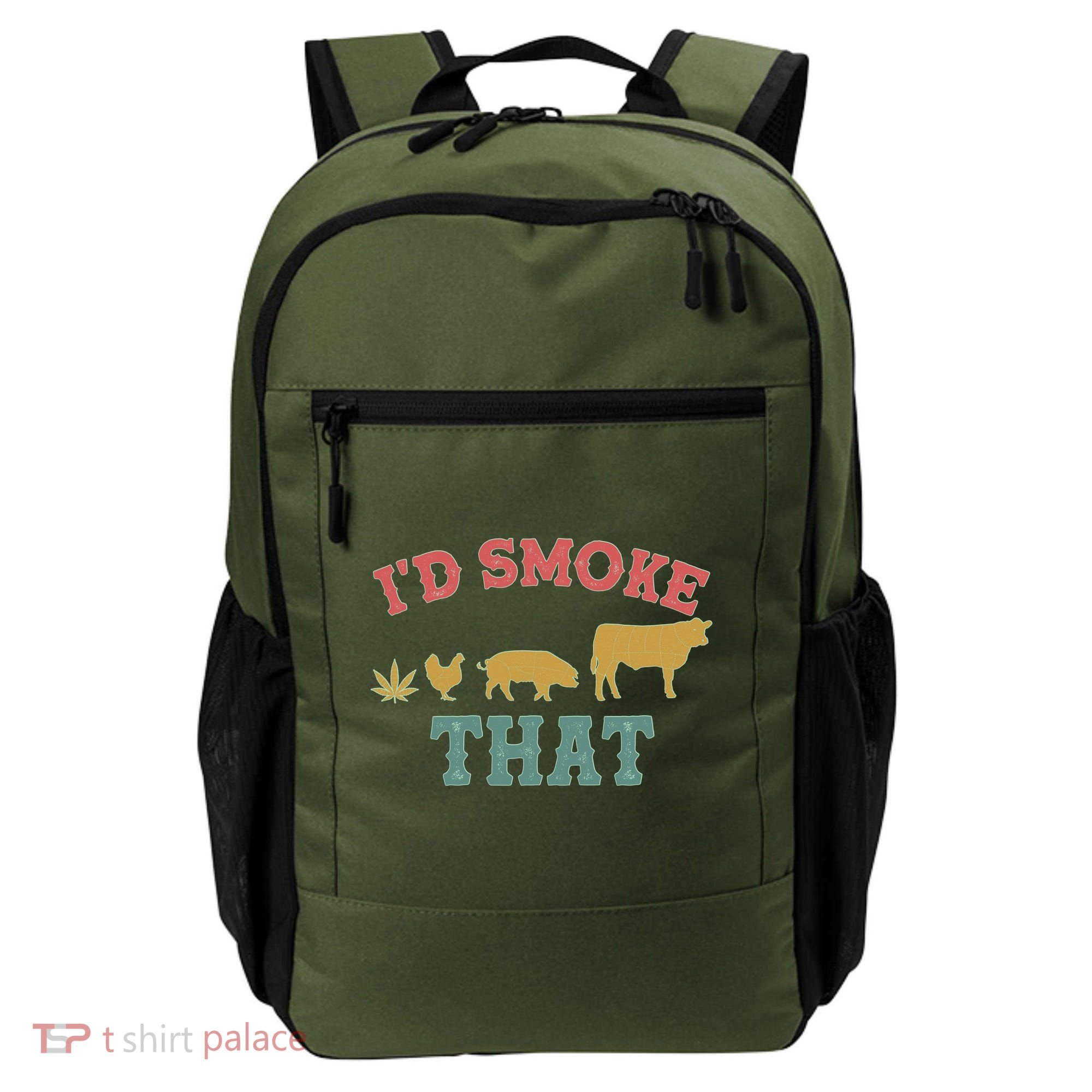 Funny I'd Smoke That Marijuana Leaf Backpack