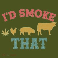 Funny I'd Smoke That Marijuana Leaf Kids Hoodie thumb 2