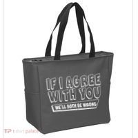 Funny If I Agree With You - We'll Both Be Wrong  Tote Bag thumb 2