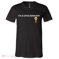 Funny I'm A Little Door Key V-Neck T-Shirt thumb 0