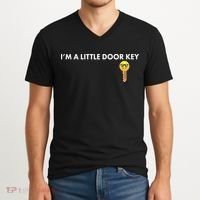 Funny I'm A Little Door Key V-Neck T-Shirt thumb 2