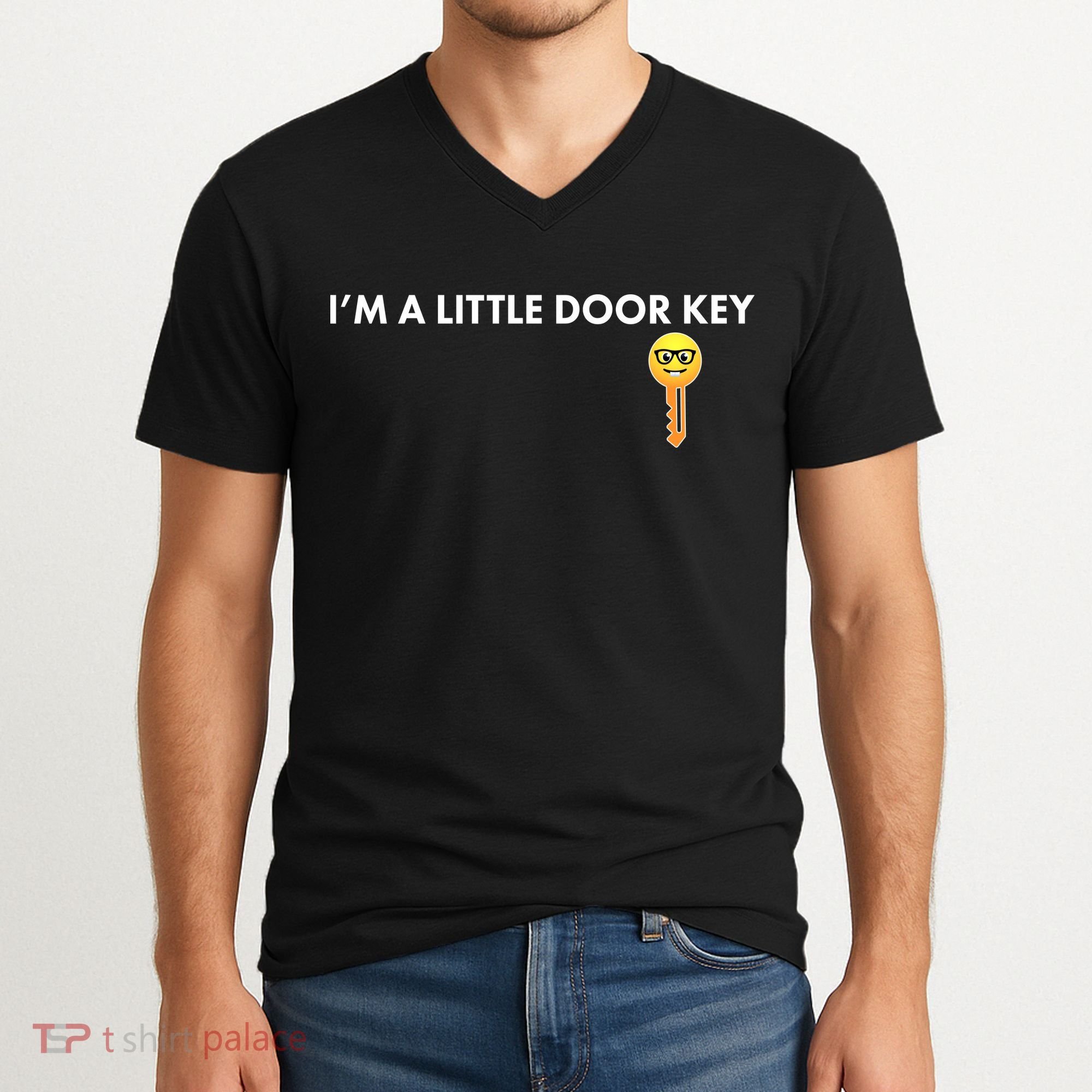 Funny I'm A Little Door Key V-Neck T-Shirt