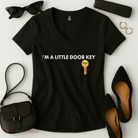 Funny I'm A Little Door Key Women's V-Neck T-Shirt thumb 2