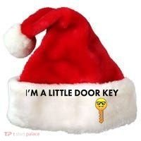 Funny I'm A Little Door Key Santa Hat thumb 0