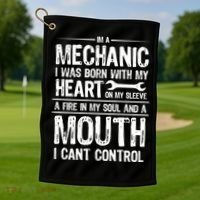 Funny I'm A Mechanic Quote Golf Towel thumb 1