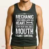 Funny I'm A Mechanic Quote Tank Top thumb 3