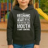 Funny I'm A Mechanic Quote Kids Hoodie thumb 3