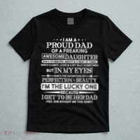 Funny I'm A Proud Lucky Dad Of Awesome Daughter T-Shirt thumb 5