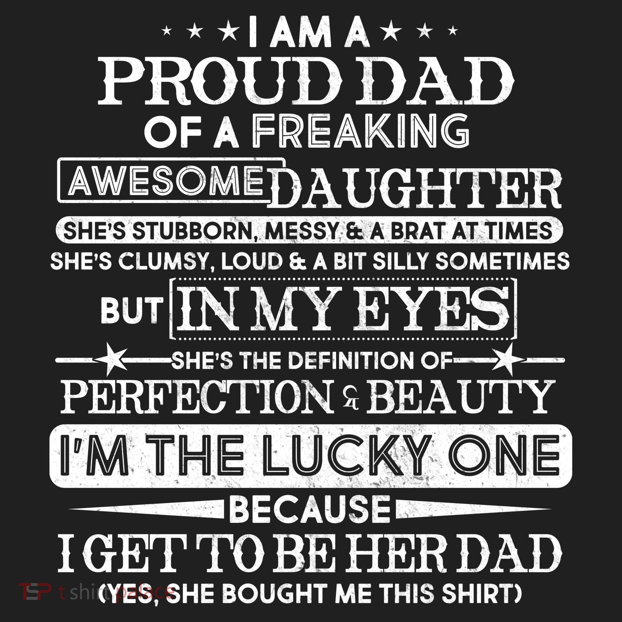 Funny I'm A Proud Lucky Dad Of Awesome Daughter Hat