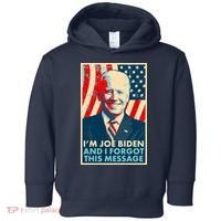 Funny I'm Joe Biden And I Forgot This Message Toddler Hoodie thumb 0