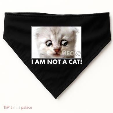 Funny I'm Not A Cat Zoom Lawyer Cat Meme USA-Made Doggie Bandana