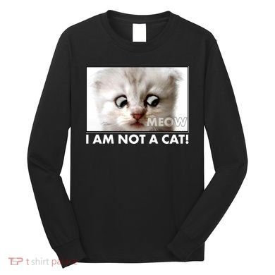 Funny I'm Not A Cat Zoom Lawyer Cat Meme Long Sleeve Shirt