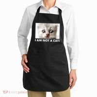 Funny I'm Not A Cat Zoom Lawyer Cat Meme Apron thumb 2