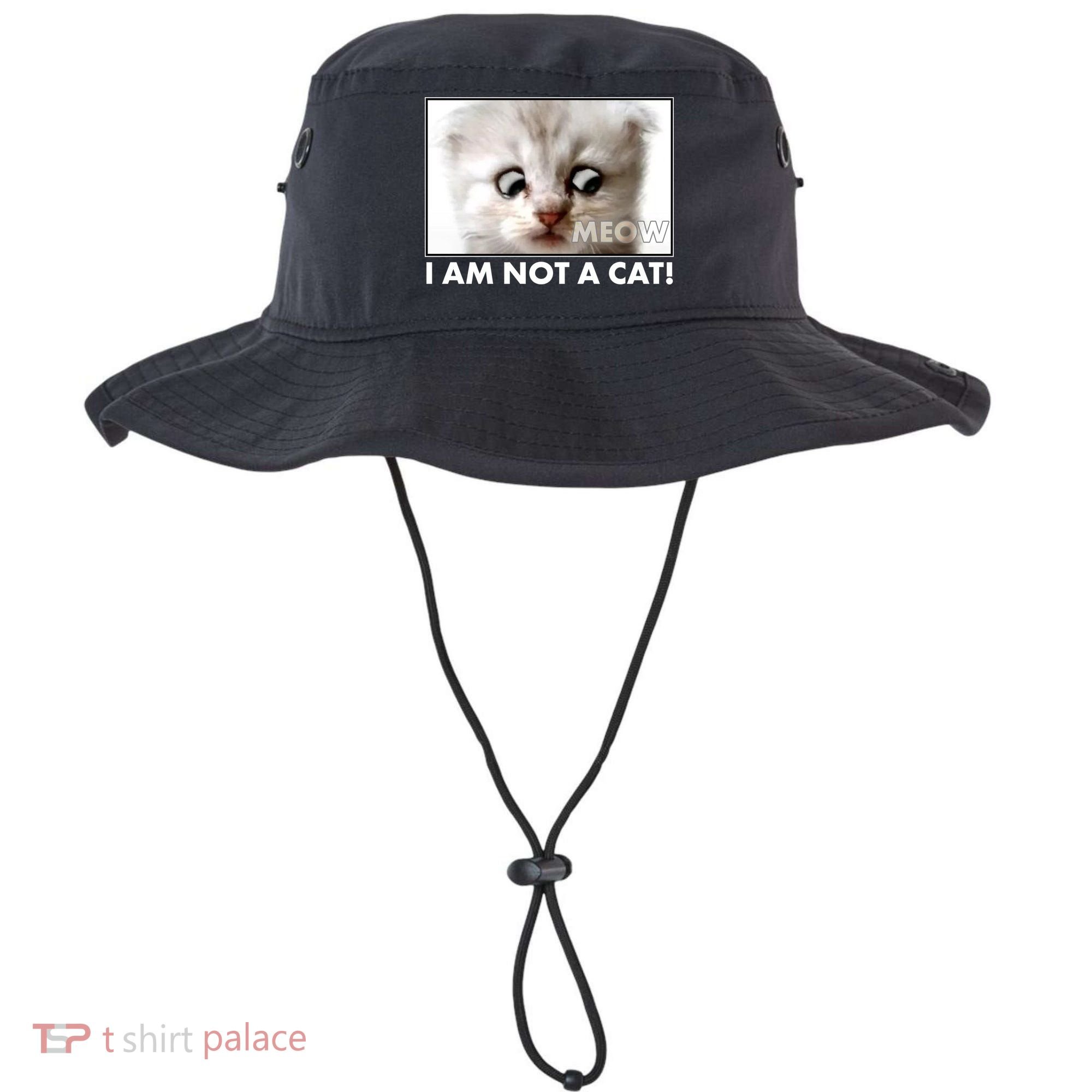 Funny I'm Not A Cat Zoom Lawyer Cat Meme Bucket Hat