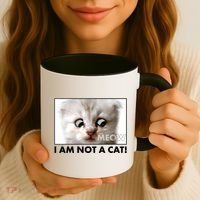 Funny I'm Not A Cat Zoom Lawyer Cat Meme Coffee Mug thumb 3