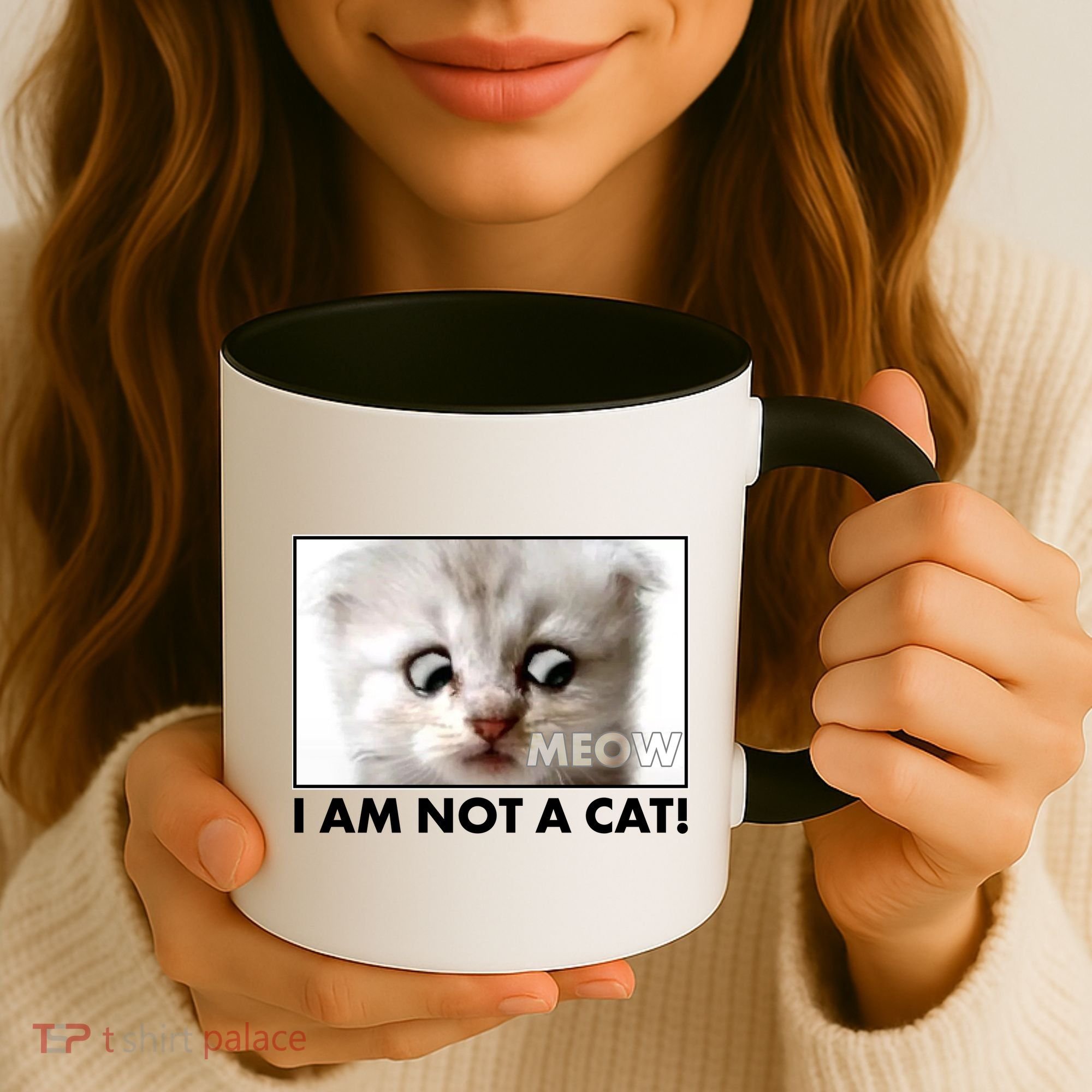 Funny I'm Not A Cat Zoom Lawyer Cat Meme Coffee Mug