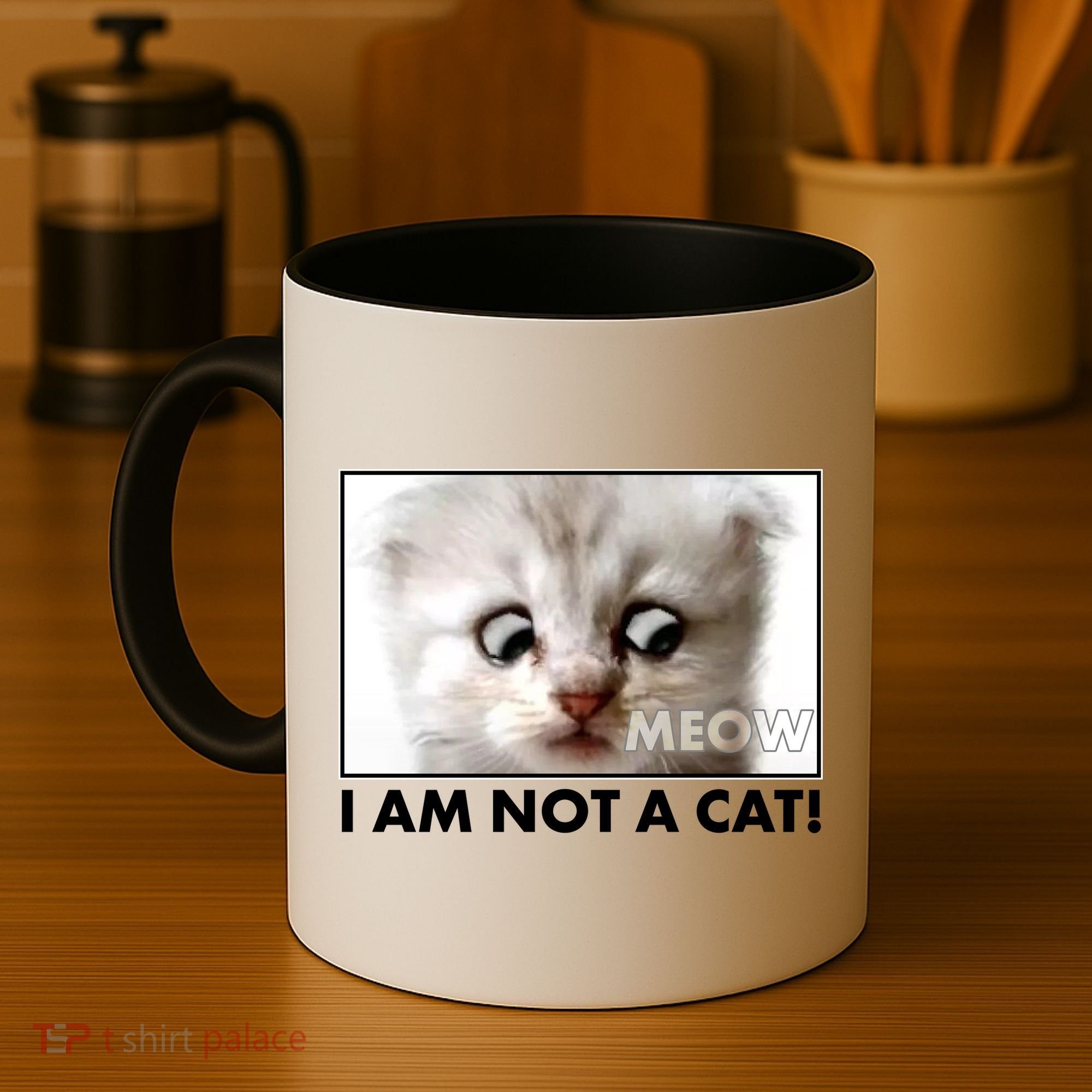 Funny I'm Not A Cat Zoom Lawyer Cat Meme Coffee Mug