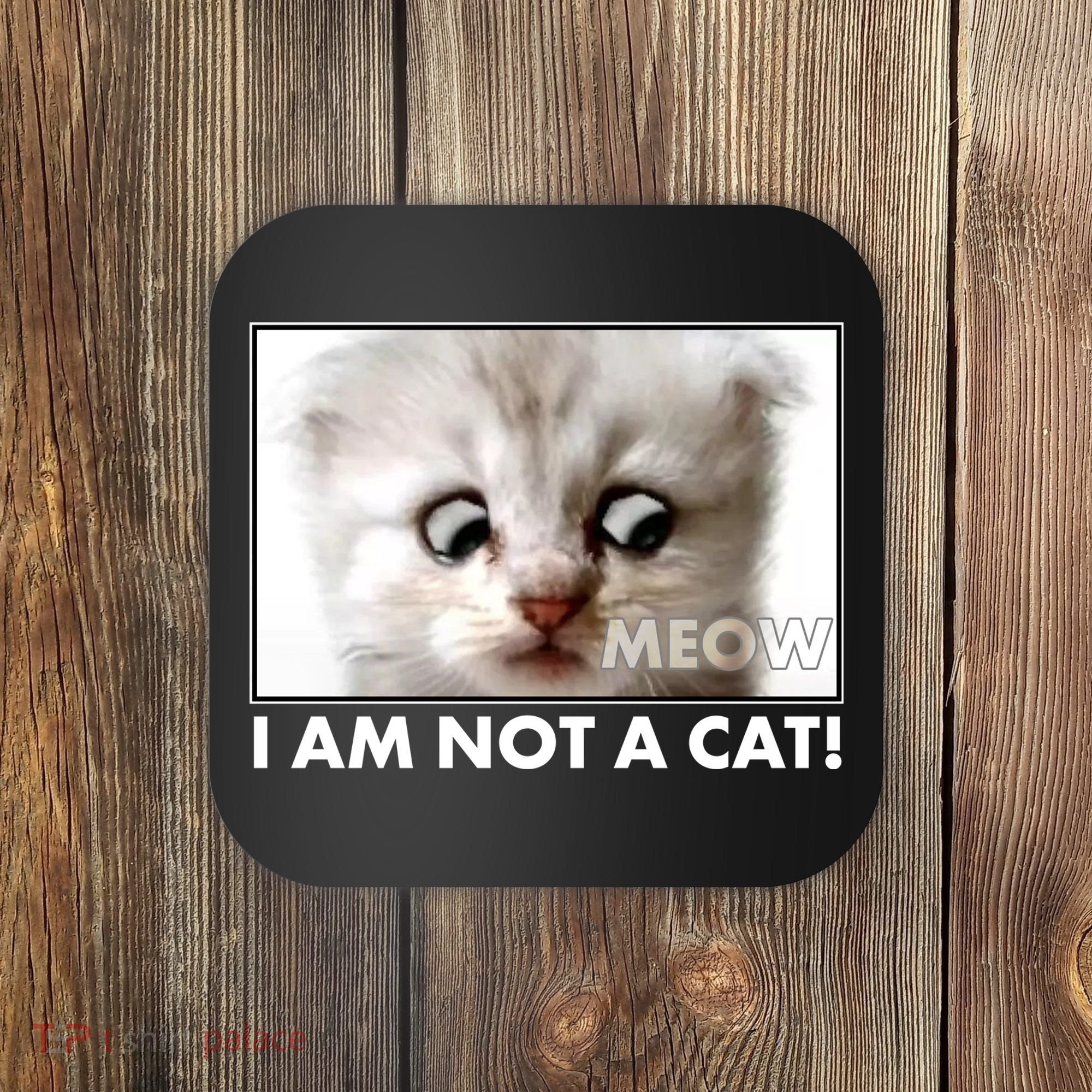 Funny I'm Not A Cat Zoom Lawyer Cat Meme Coaster