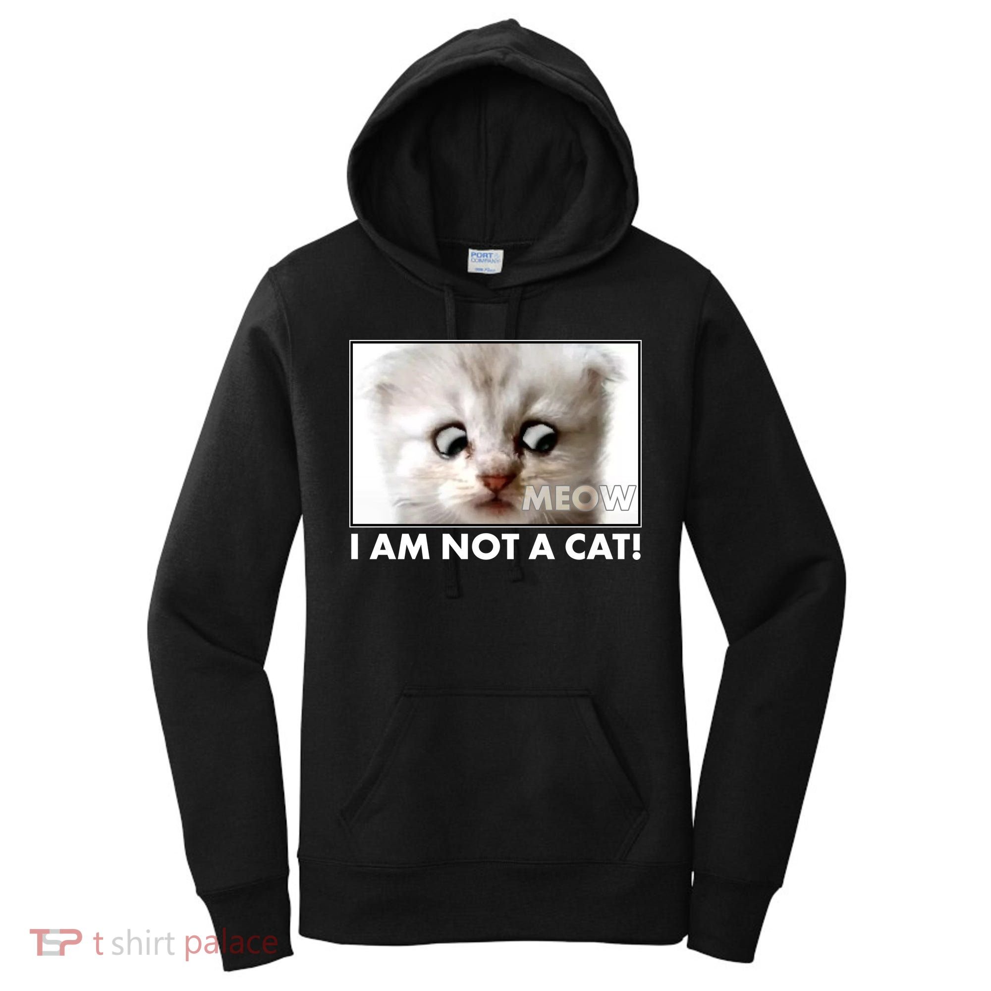 Funny I'm Not A Cat Zoom Lawyer Cat Meme Women's Hoodie
