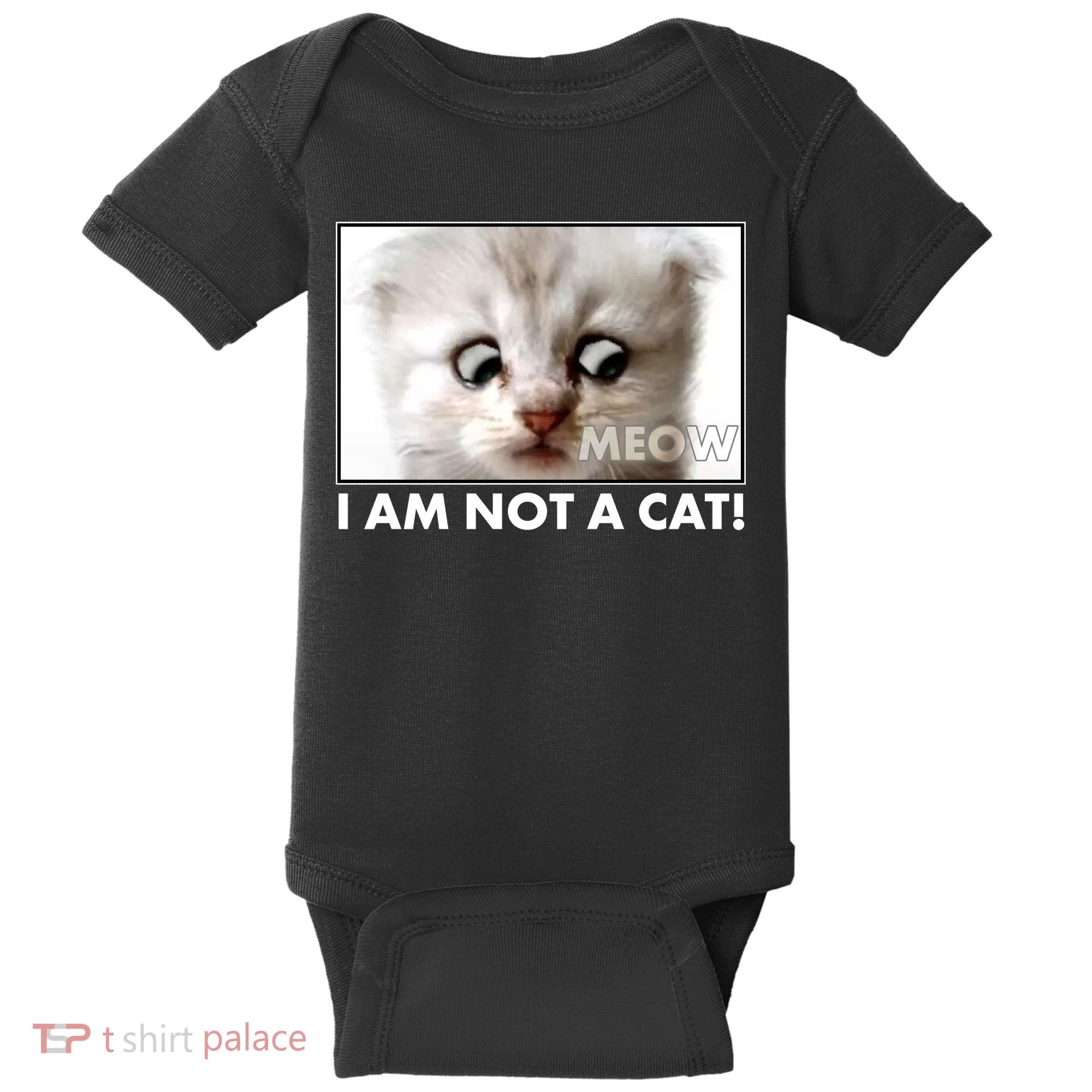 Funny I'm Not A Cat Zoom Lawyer Cat Meme Baby Bodysuit