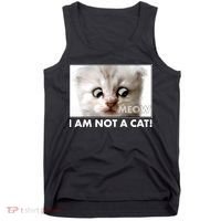 Funny I'm Not A Cat Zoom Lawyer Cat Meme Tank Top thumb 0