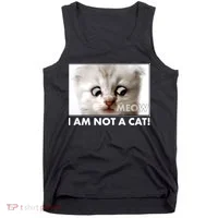 Funny I'm Not A Cat Zoom Lawyer Cat Meme Tank Top thumb 0