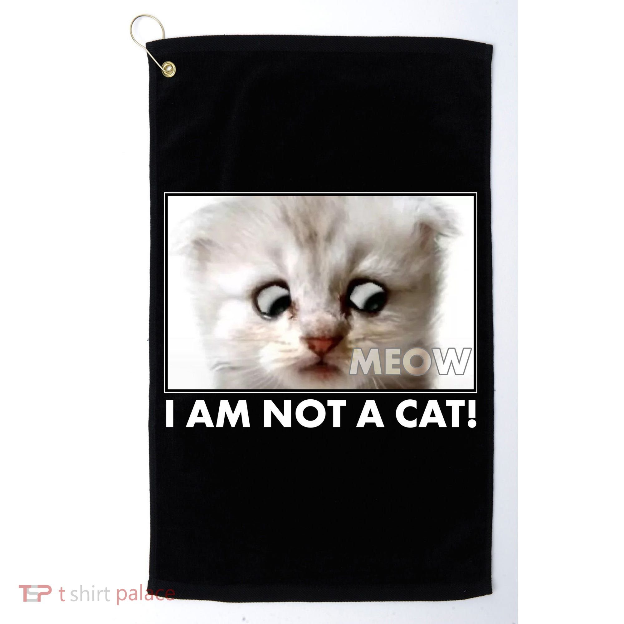 Funny I'm Not A Cat Zoom Lawyer Cat Meme Golf Towel