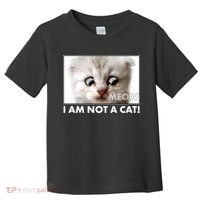 Funny I'm Not A Cat Zoom Lawyer Cat Meme Toddler T-Shirt thumb 0