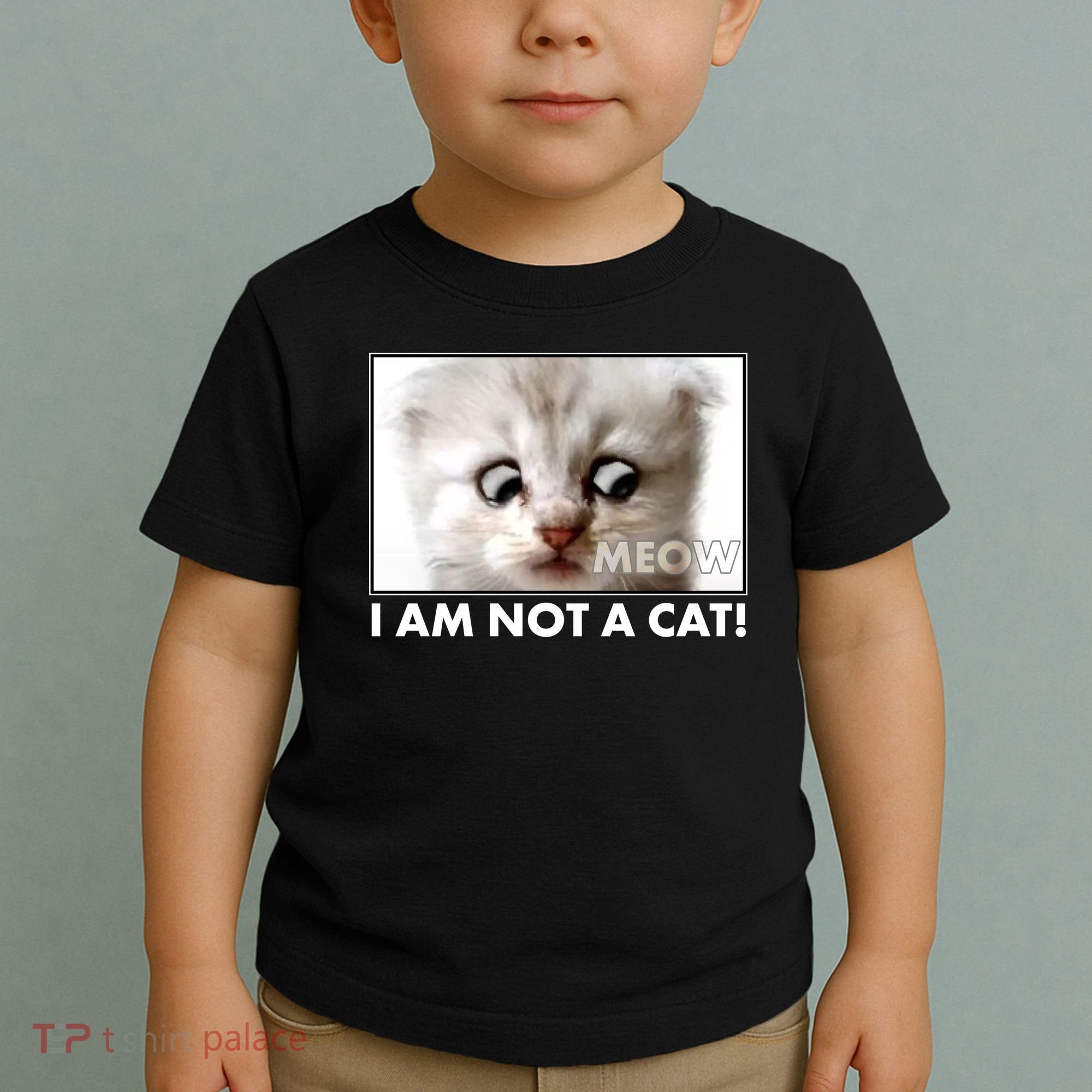 Funny I'm Not A Cat Zoom Lawyer Cat Meme Toddler T-Shirt