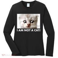 Funny I'm Not A Cat Zoom Lawyer Cat Meme Women's Long Sleeve Shirt thumb 0