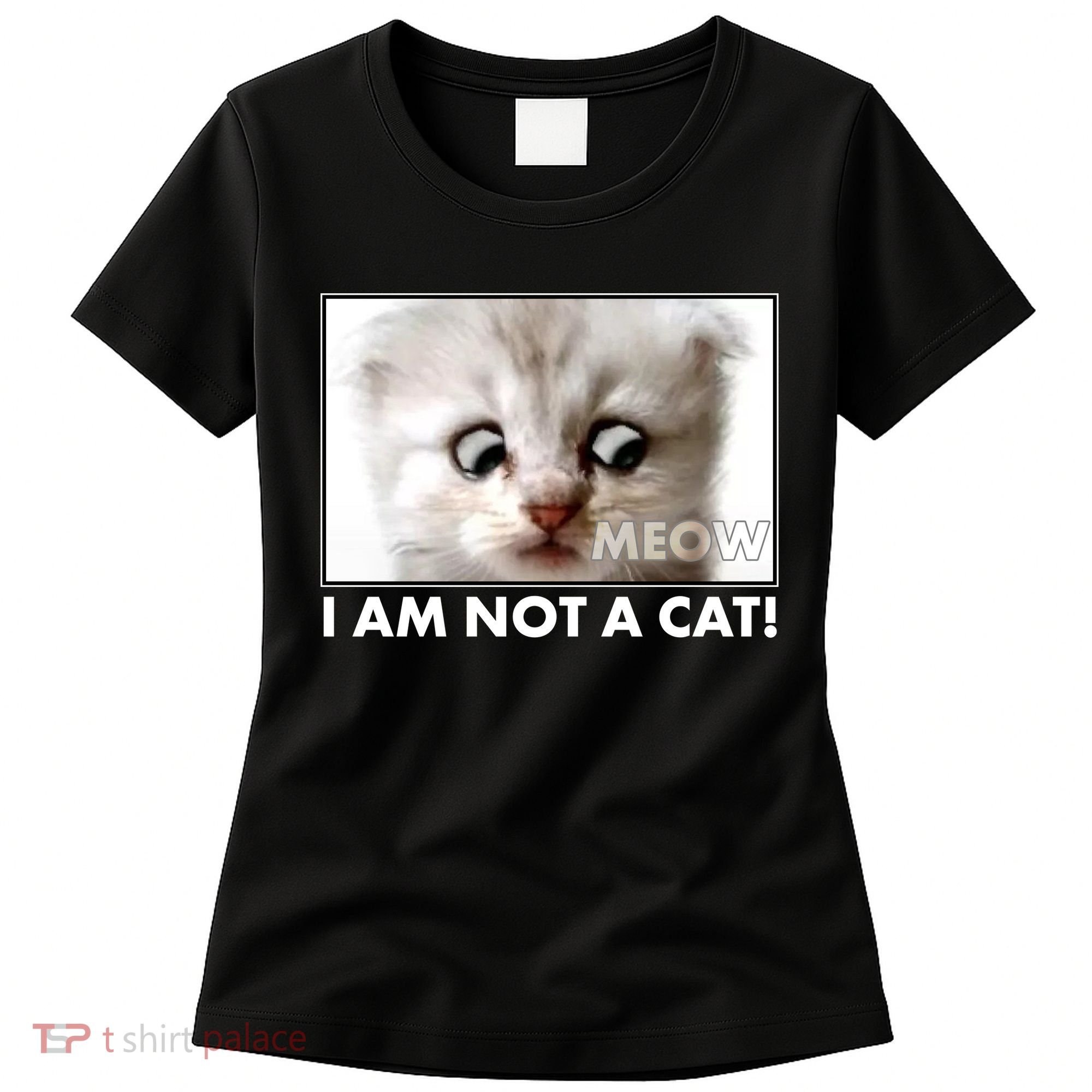 Funny I'm Not A Cat Zoom Lawyer Cat Meme Women's T-Shirt