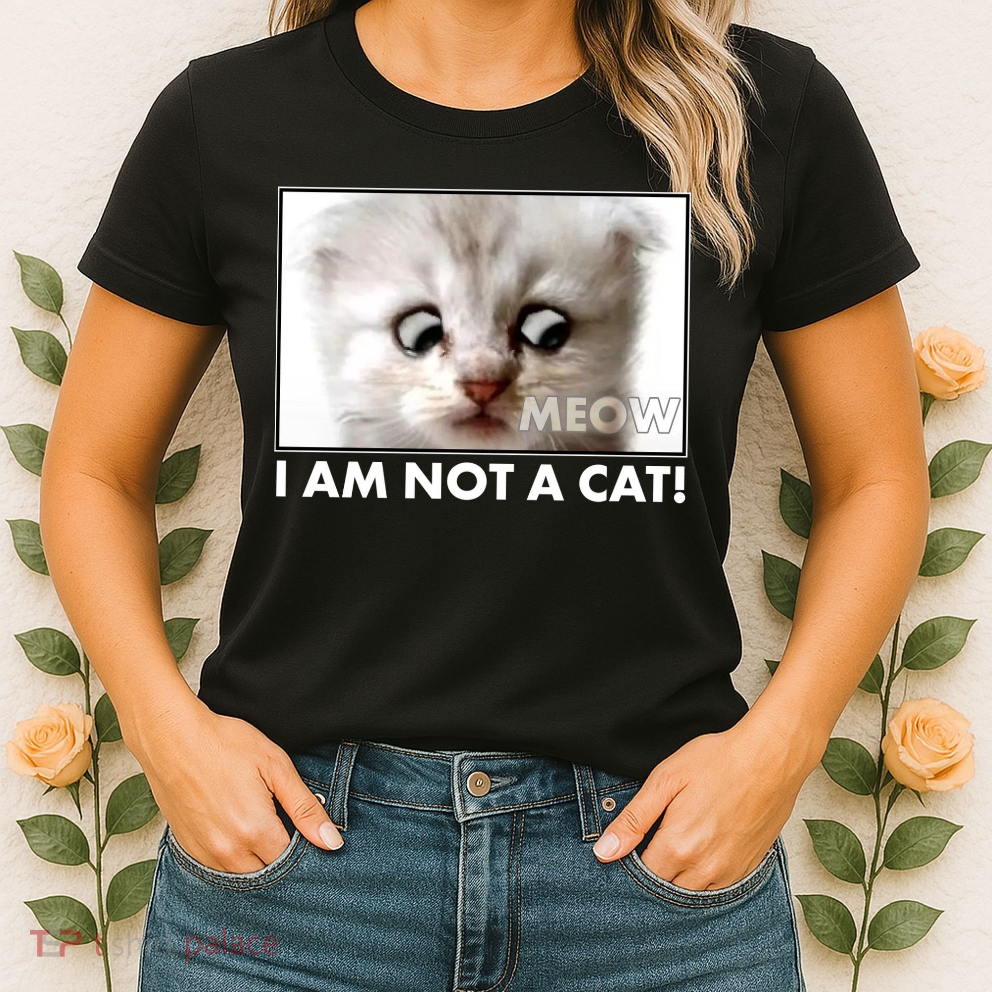 Funny I'm Not A Cat Zoom Lawyer Cat Meme Women's T-Shirt