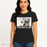 Funny I'm Not A Cat Zoom Lawyer Cat Meme Women's T-Shirt thumb 4