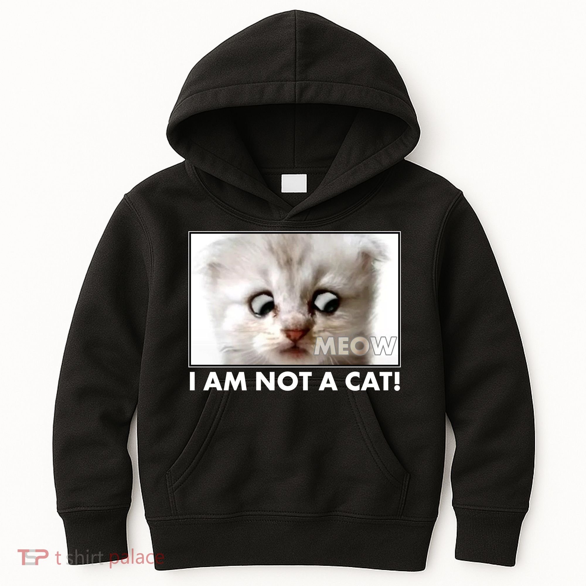 Funny I'm Not A Cat Zoom Lawyer Cat Meme Kids Hoodie