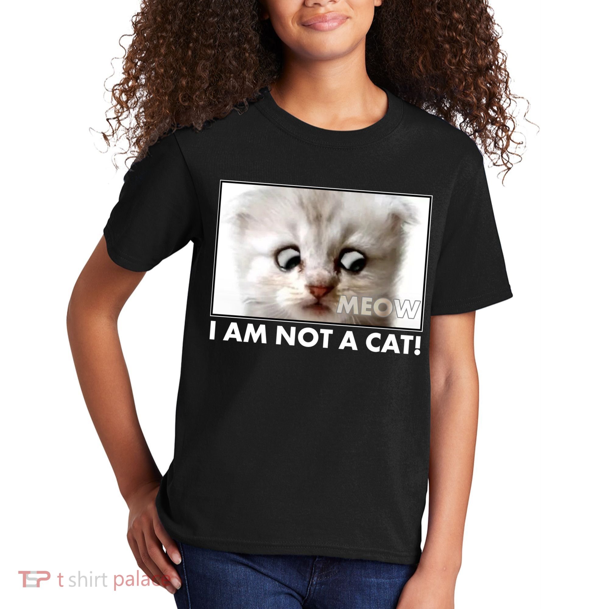 Funny I'm Not A Cat Zoom Lawyer Cat Meme Kids T-Shirt