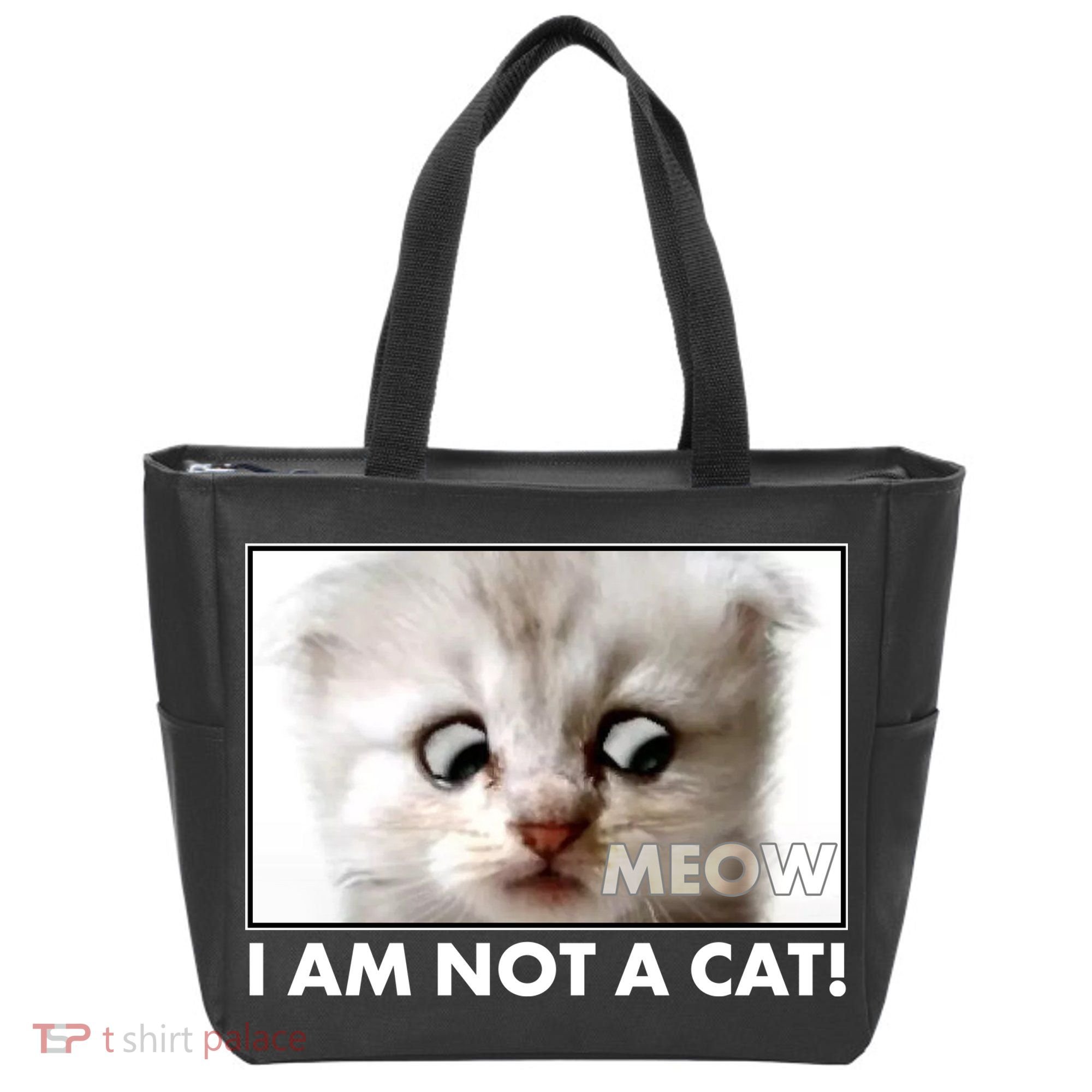 Funny I'm Not A Cat Zoom Lawyer Cat Meme Tote Bag