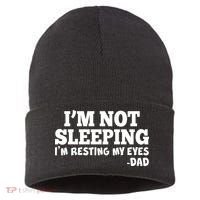 Funny I'm Not Sleeping Dad Sustainable Knit Beanie thumb 0