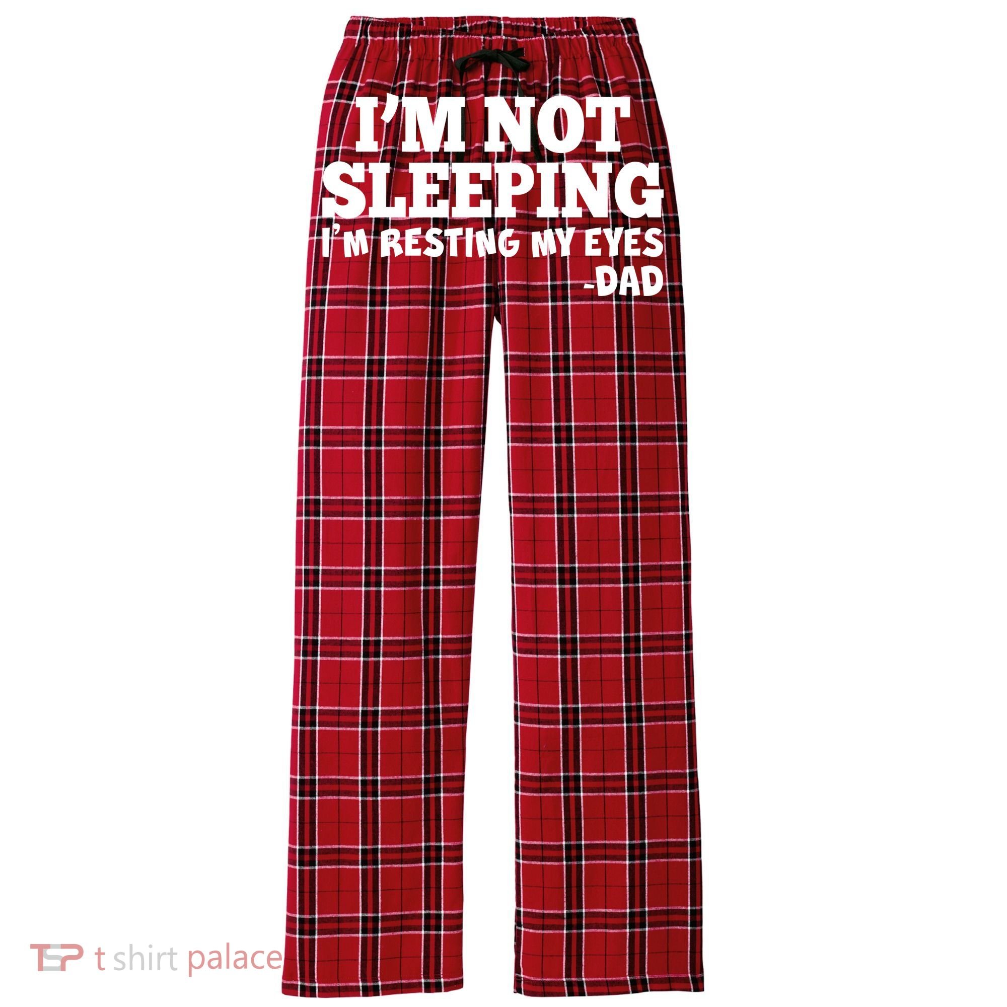 Funny I'm Not Sleeping Dad Women's Flannel Plaid Pajama Pants