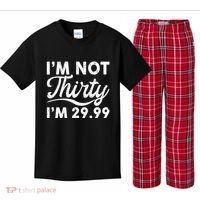 Funny I'm Not Thirty I'm 29.99 Birthday Kids Plaid Pajama Set thumb 0